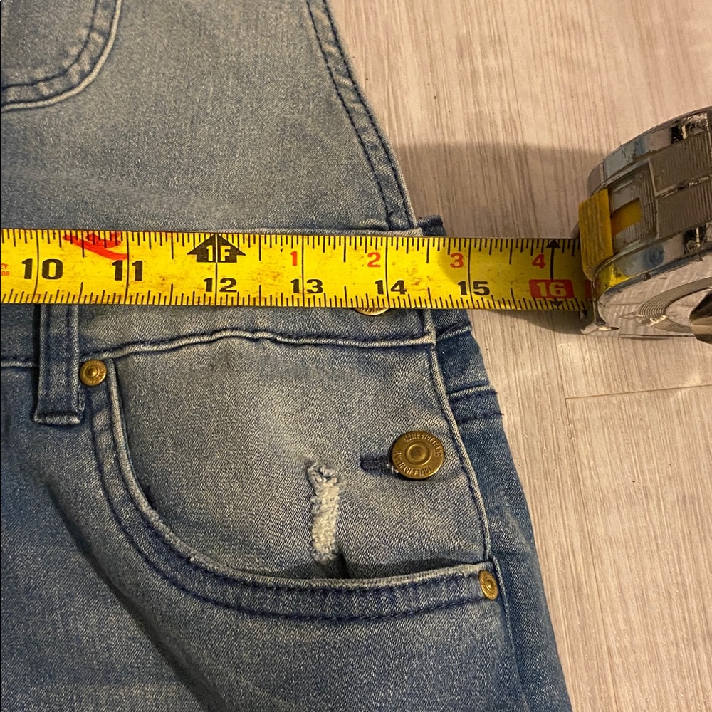 Denim Overall Dress - Blue - Picture 6 of 7